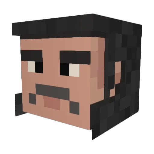 frogkhan Minecraft avatar head, 3D render