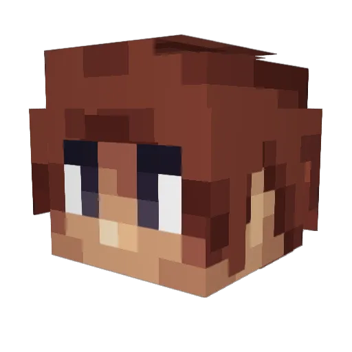 frogleader Minecraft avatar head, 3D render