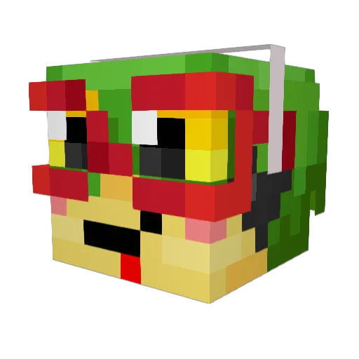 froglgy Minecraft avatar head, 3D render