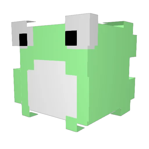 frogsaint Minecraft avatar head, 3D render
