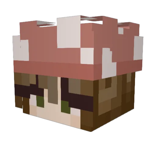 frogtap Minecraft avatar head, 3D render