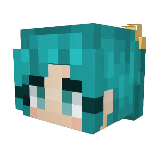 frogufo Minecraft avatar head, 3D render