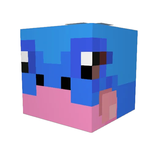 frogzftw Minecraft avatar head, 3D render