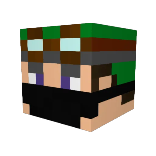 frolik9 Minecraft avatar head, 3D render