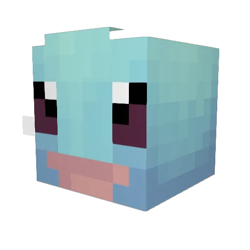 frolla Minecraft avatar head, 3D render