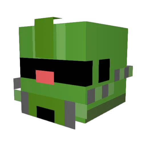 fronsan Minecraft avatar head, 3D render