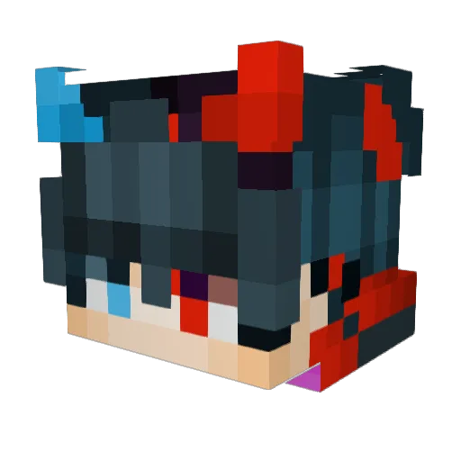 frontfloop Minecraft avatar head, 3D render