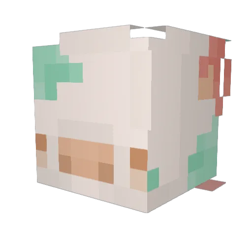froofy Minecraft avatar head, 3D render