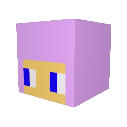 frorose Minecraft avatar head, 3D render