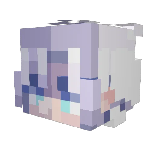 frosakos Minecraft avatar head, 3D render