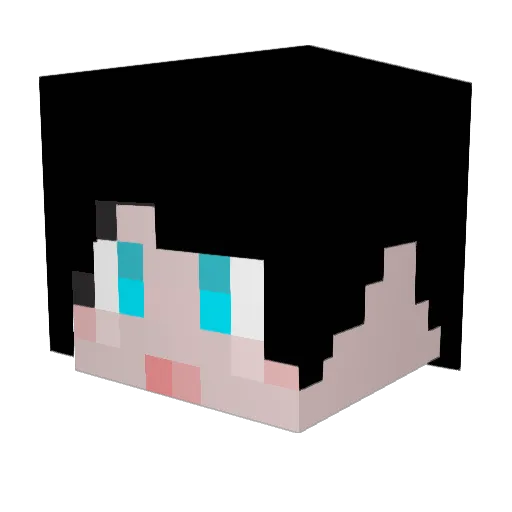 frost_geqen Minecraft avatar head, 3D render