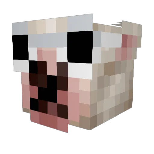 frosted_crunch Minecraft avatar head, 3D render