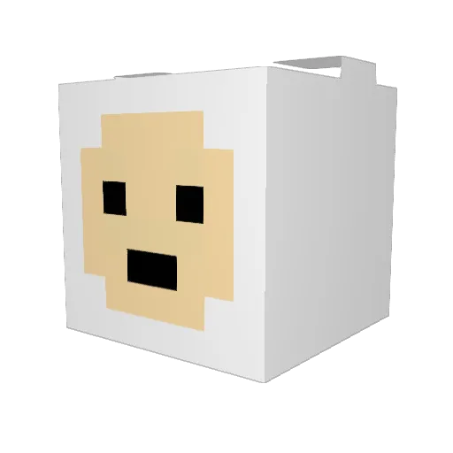 frostedwalnut Minecraft avatar head, 3D render