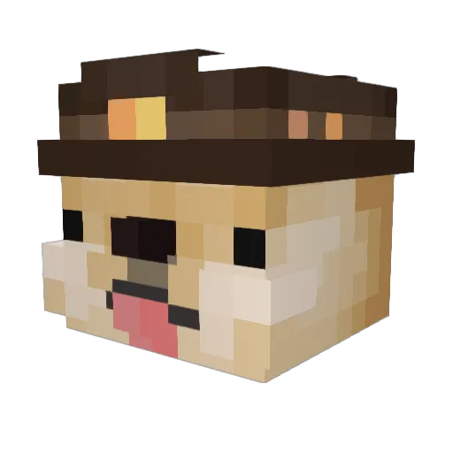 frostra Minecraft avatar head, 3D render