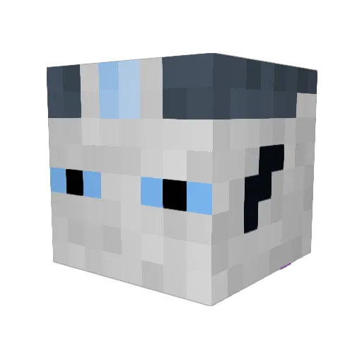 frostscale Minecraft avatar head, 3D render