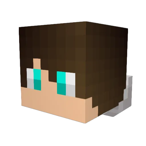 frostyQc Minecraft avatar head, 3D render