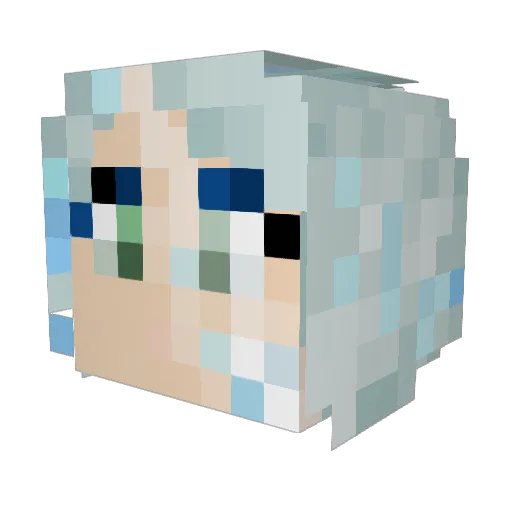 frosty_fuzes Minecraft avatar head, 3D render