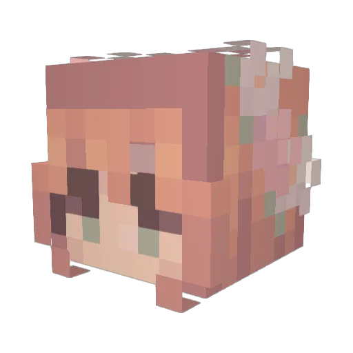frowneyfaces Minecraft avatar head, 3D render