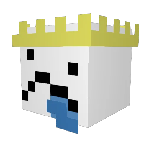 frownyfacereal Minecraft avatar head, 3D render