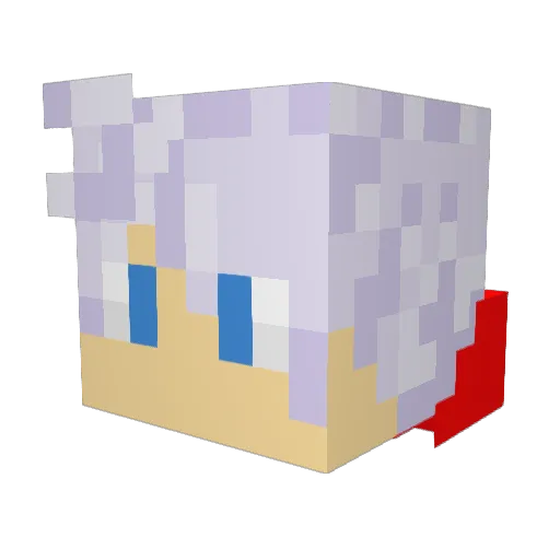 frozen_man Minecraft avatar head, 3D render