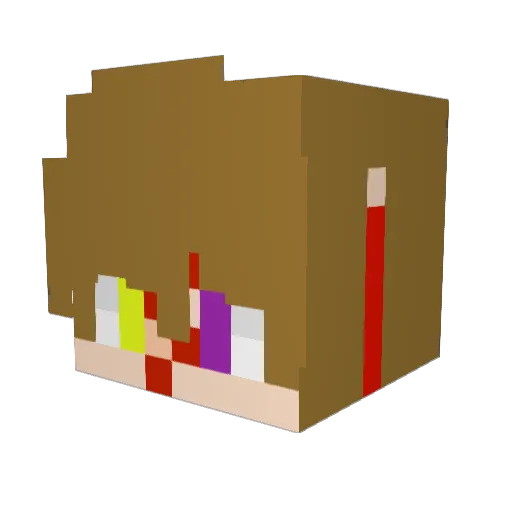 frozen_vampire Minecraft avatar head, 3D render