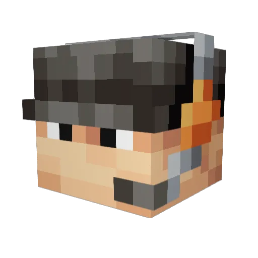 frozenglass Minecraft avatar head, 3D render