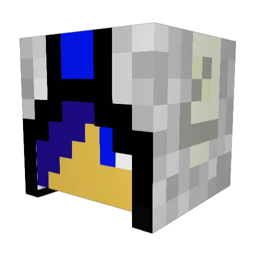 frozenstep Minecraft avatar head, 3D render