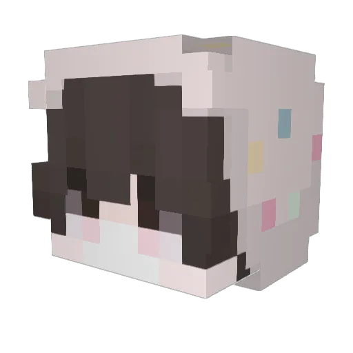frozenyo Minecraft avatar head, 3D render
