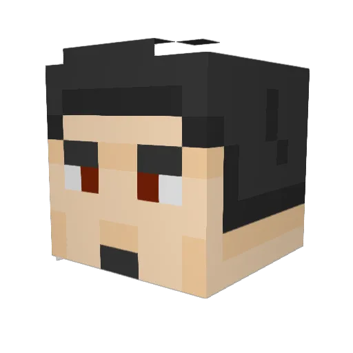 frozrxx Minecraft avatar head, 3D render