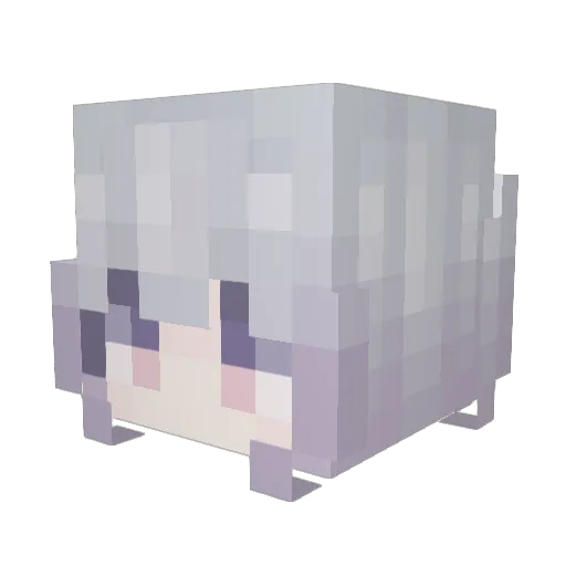 frrgile Minecraft avatar head, 3D render
