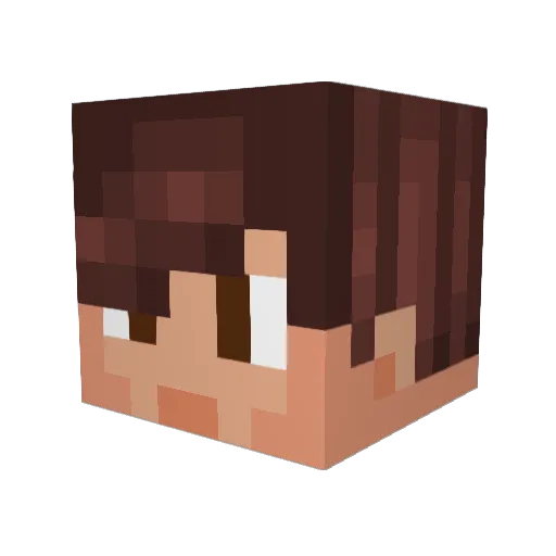 fruilow Minecraft avatar head, 3D render