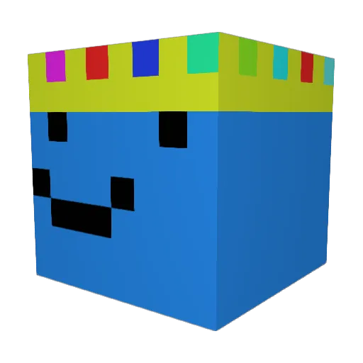 fruitbat Minecraft avatar head, 3D render