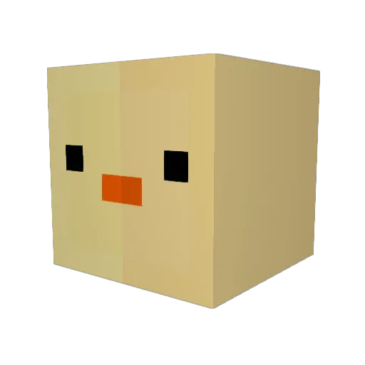 fruitbxts Minecraft avatar head, 3D render