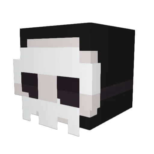 fruitcake Minecraft avatar head, 3D render
