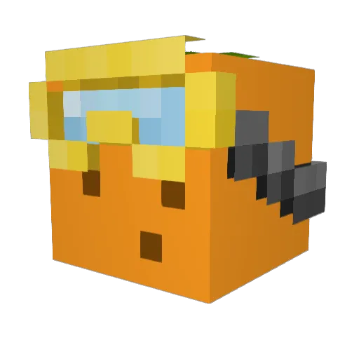 fruitfulliii Minecraft avatar head, 3D render