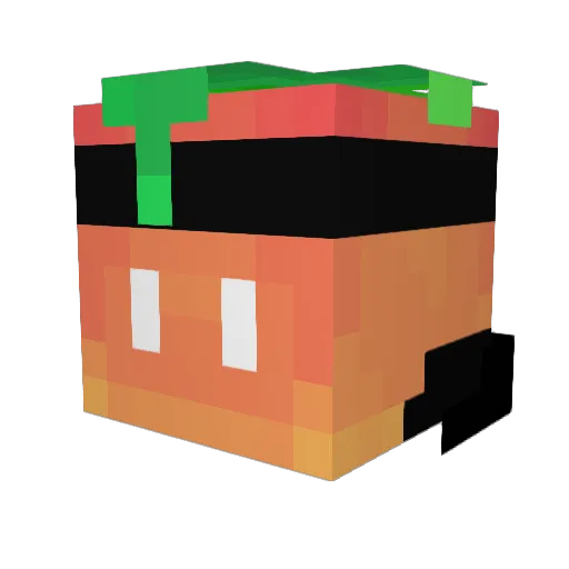 fruitmango Minecraft avatar head, 3D render