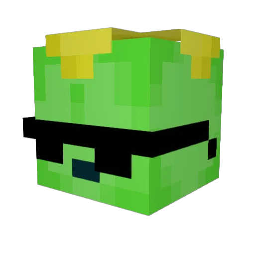 fruitquakes Minecraft avatar head, 3D render