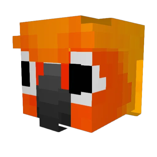 fruityfinch Minecraft avatar head, 3D render
