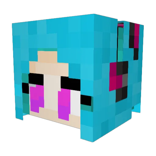 fruitygirl333 Minecraft avatar head, 3D render