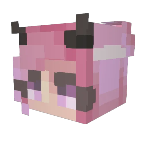 frujulia Minecraft avatar head, 3D render