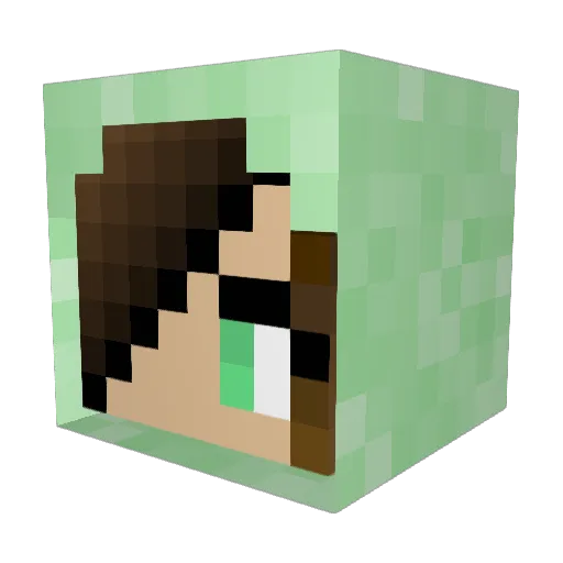 frulion Minecraft avatar head, 3D render