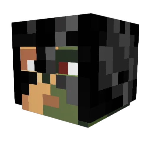 frungl Minecraft avatar head, 3D render