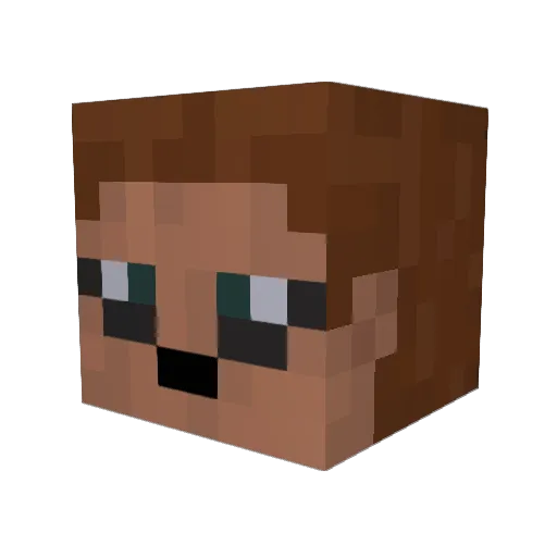 frwuz Minecraft avatar head, 3D render