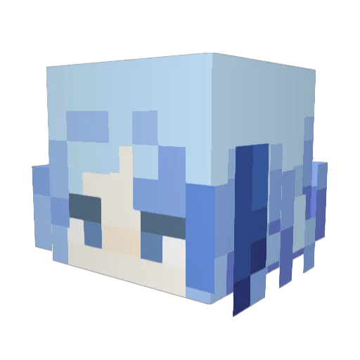 fs004 Minecraft avatar head, 3D render