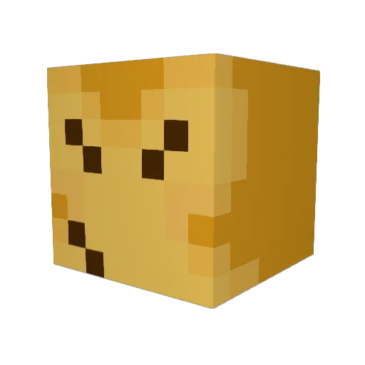 fsche Minecraft avatar head, 3D render