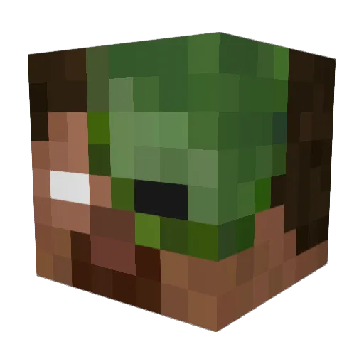 fsdhbf Minecraft avatar head, 3D render