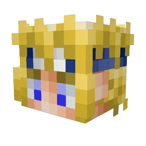 fsilvio111 Minecraft avatar head, 3D render