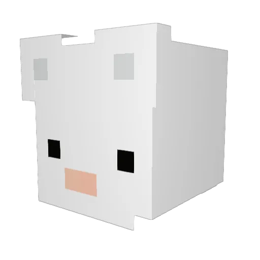 fslkyy Minecraft avatar head, 3D render