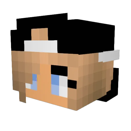 ftblgrl Minecraft avatar head, 3D render