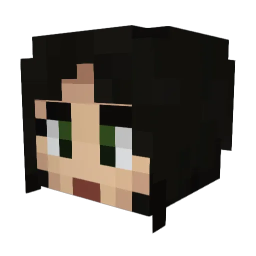 ftempest Minecraft avatar head, 3D render